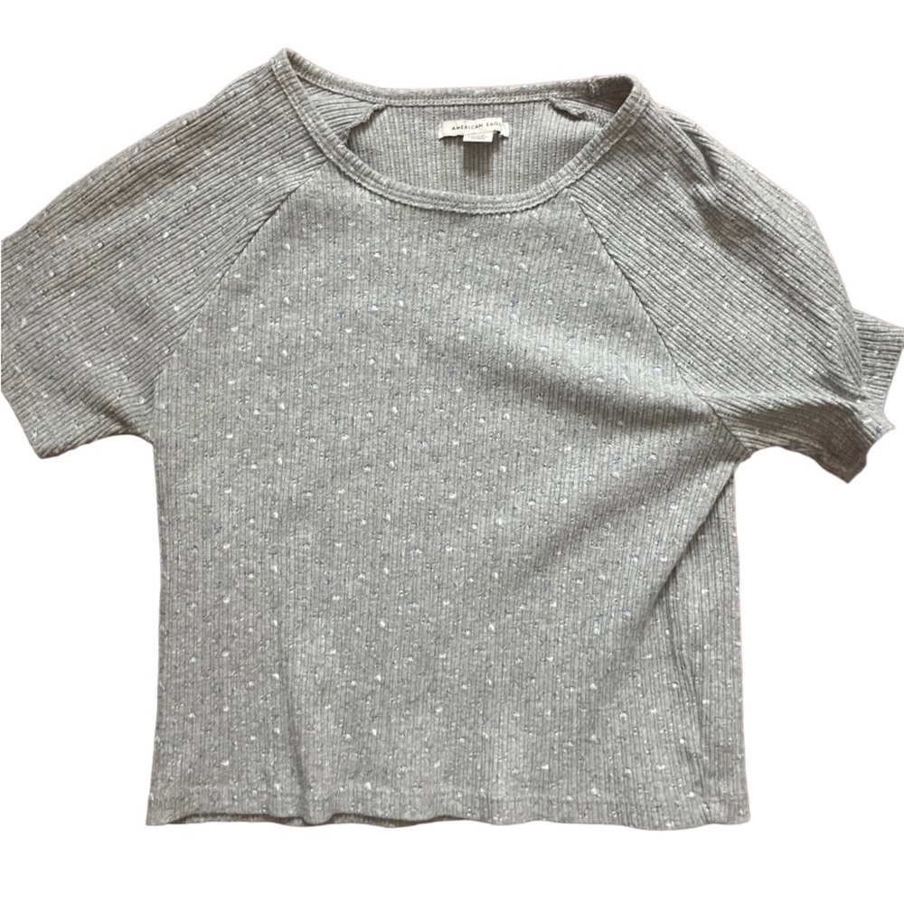 Gray American Eagle Floral Top Size Large